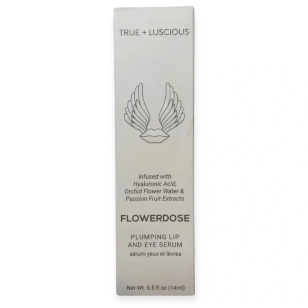 True + Luscious Flowerdose Lip and Eye Serum,‎ 14ml Full Sized, New/Unopened